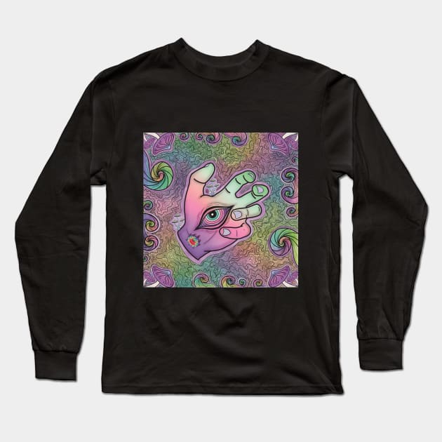 eye in hand Long Sleeve T-Shirt by iha Art